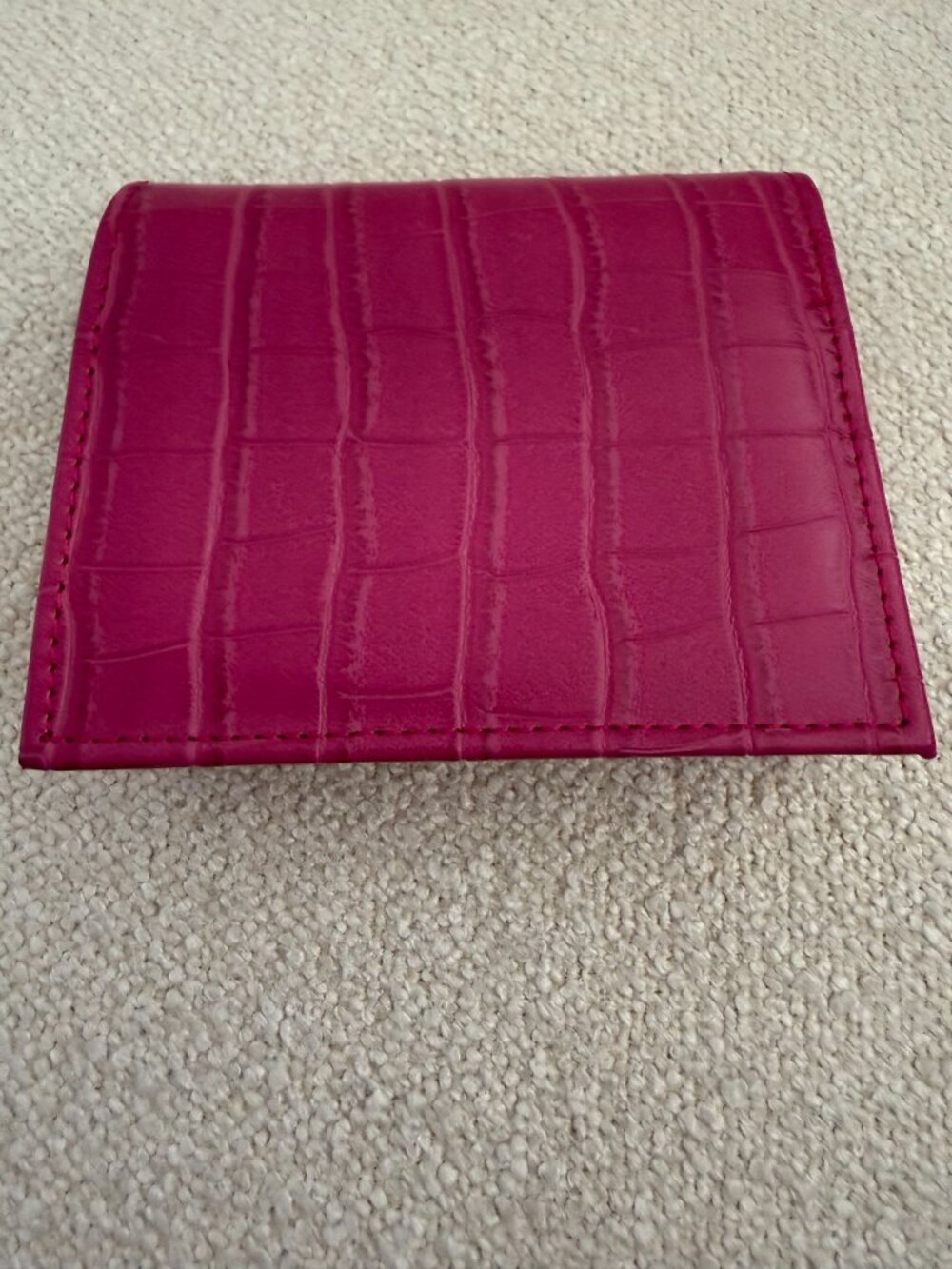 Zara croc embossed wallet, fuschia